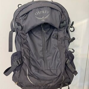 Osprey grey hiking backpack